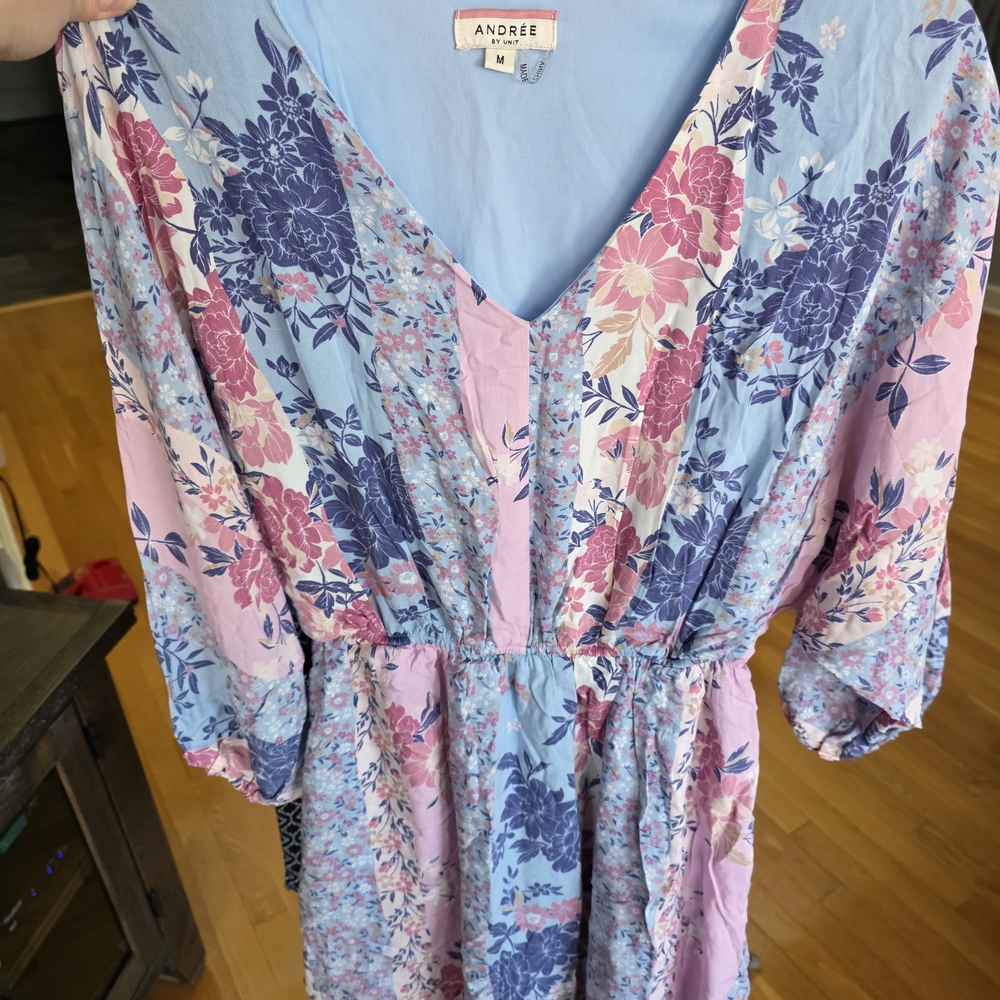 Andrée Floral V-Neck Pastel Dress